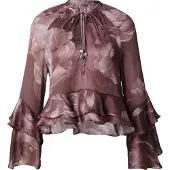 GUESS Blusa rojo violáceo / blanco