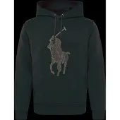 Ralph Lauren para hombre. 710B27500001 Sudadera con capucha big pony negra (S), Negro, Casual, Algodón, outlet 2026.