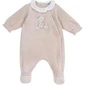 Chicco Pijama entero/body malva / talco / rosa pastel