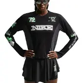 Nike Camiseta funcional gris / verde claro / negro