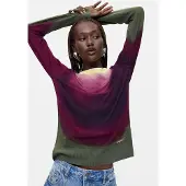 Desigual , Jersey punto fino Efecto Degradado, Mujer, Rojo, L