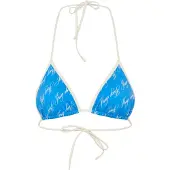 HUGO underwear Top de bikini 'MONOGRAM' azul / blanco