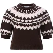 Rich&royal Jersey marrón oscuro / rosa / blanco