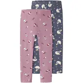 Name it Leggings 'NMFVIVIAN' navy / malva / rojo rubí / blanco