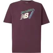 New Balance Camiseta azul claro / verde claro / rojo vino / blanco