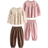 Next Pijama beige / marrón oscuro / rosé