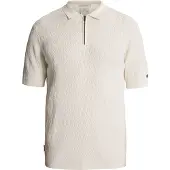 Cast iron Camiseta 'Polo shirt in cotton/modal with zipper' beige claro
