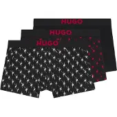 HUGO Calzoncillo boxer rojo fuego / negro / blanco