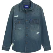 HUGO Chaqueta de entretiempo 'Ebolt_1' azul oscuro / negro / blanco
