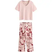 Next Pijama rosa / rojizo
