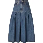 Levi's Falda 'Yoked Pleated Skirt' azul denim