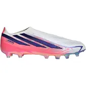 Adidas adidasBota de fútbol sin cordones F50 Hyperfast Elite césped artificial 46 2/3 Cloud White / Solar Purple / Solar Turbo Unisex