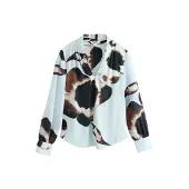 Next Blusa azul pastel / marrón castaño / negro / offwhite