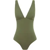 SEA LEVEL Traje de baño 'Essentials Longline' caqui