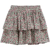 We fashion Falda verde / rojo / rojo oscuro / blanco