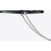 Haute Cuir Cinturón 'Skinny Chain Belt' negro
