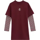 We fashion Vestido rojo vino / blanco