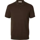 Selected Camiseta 'SLHBerg' marrón oscuro