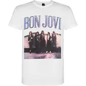 Bon Jovi Camiseta 'Band Cracked T-Shirt' blanco