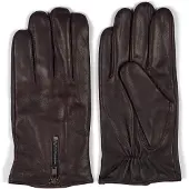 Howard London Guantes con dedos 'Barney' marrón oscuro