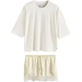 Next Pijama marfil / amarillo pastel