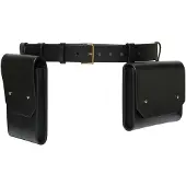 Haute Cuir Cinturón 'Double Belt Bag' negro