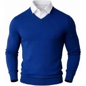 PANTONECLO Jersey 'Men’s Mock Sweater' azul real