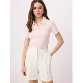 Trendyol Camiseta rosa claro / blanco