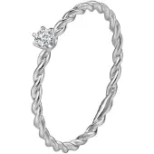 Dear Me Anillo 'Together Diamond' plata / transparente