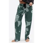 Cyberjammies Pantalón de pijama 'Grace' verde / blanco