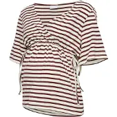Mamalicious Camiseta 'MLGiovanna Tess' beige / rojo carmesí