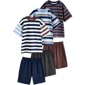 Next Pijama navy / marrón / antracita / blanco