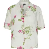 Pieces Blusa blanco moteado