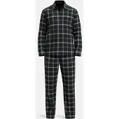 PANTONECLO Pijama largo 'Men’s Nightwear Set' negro moteado