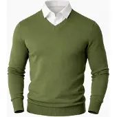 PANTONECLO Jersey 'Men’s Mock Sweater' verde