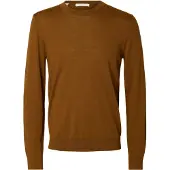 Selected Lana De Merino 100 % Jersey Hombres Marrón L