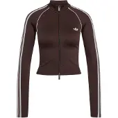 Adidas Originals Sudadera con cremallera 'Essentials' kitt / chocolate / blanco