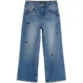 Desigual , Pantalón Vaquero Culotte Mickey, Mujer, Algodon, Azul, 38