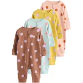 Next Pijama marrón / amarillo / menta / altrosa