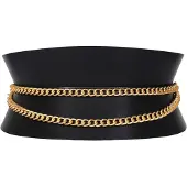 Haute Cuir Cinturón 'Chained Corset Belt' negro