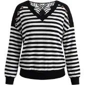Faina Camiseta negro / blanco