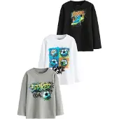 Next Camiseta azul oscuro / gris / negro / blanco