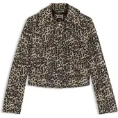 BOSS para mujer. 50563276 Chaqueta Janima beige (40), Casual, Animal print, Algodón, outlet 2026.