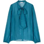 Oltre Blusa azul moteado
