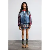 Desigual , Chaqueta vaquera cuadros, NiñOs, Algodon, Azul, 5/6