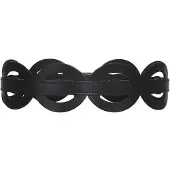 Haute Cuir Cinturón 'Oval Cutout Belt' negro