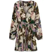 Guess Marciano Vestido 'Samira' crema / marrón oscuro / verde oscuro / altrosa