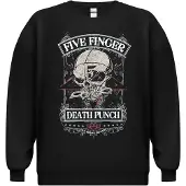 Five Finger Death Punch Sudadera 'Wicked Master Rose Sweatshirt Sweatshirt' negro