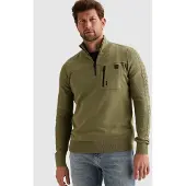 PME Legend Jersey 'Pullover with half zipper' verde