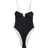 Next Traje de baño negro / blanco